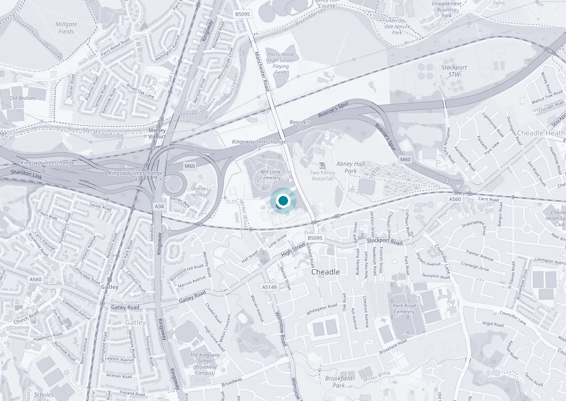 Map showing The Alexandra Hospital