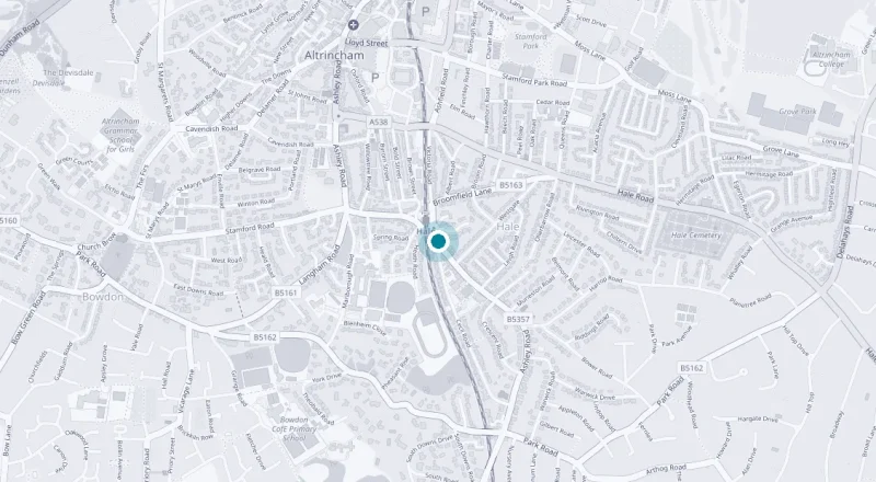Map showing Spire Manchester Clinic Hale