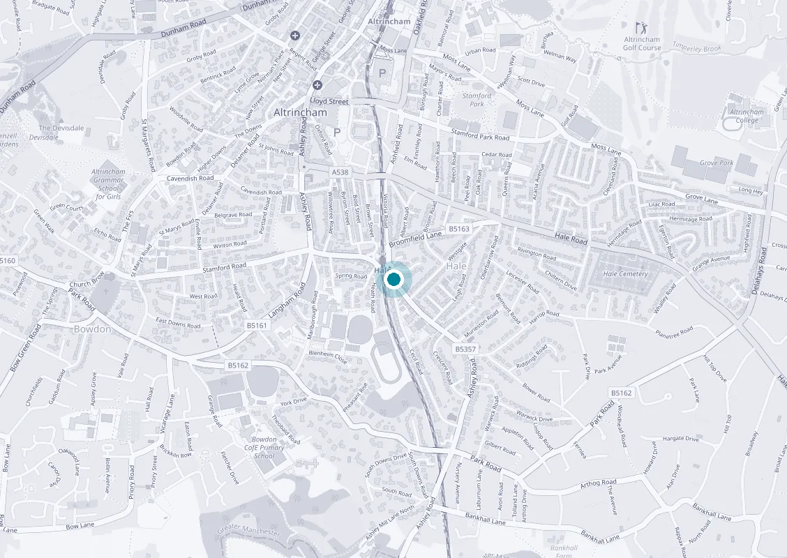 Map showing Spire Manchester Clinic Hale