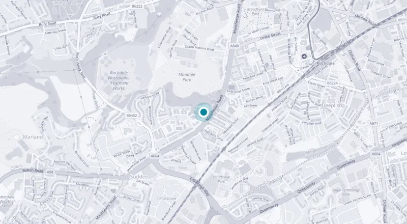Map showing The Highfield Hospital