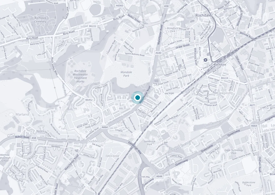 Map showing The Highfield Hospital