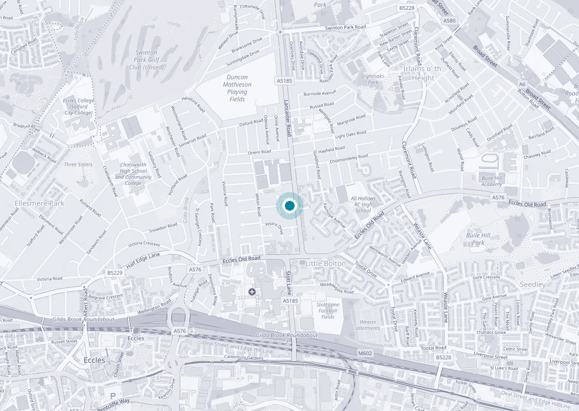 Map showing Oaklands Hospital